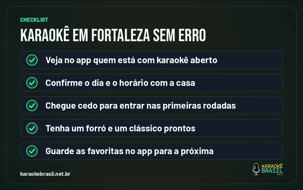 Checklist para curtir o karaokê em Fortaleza sem erro