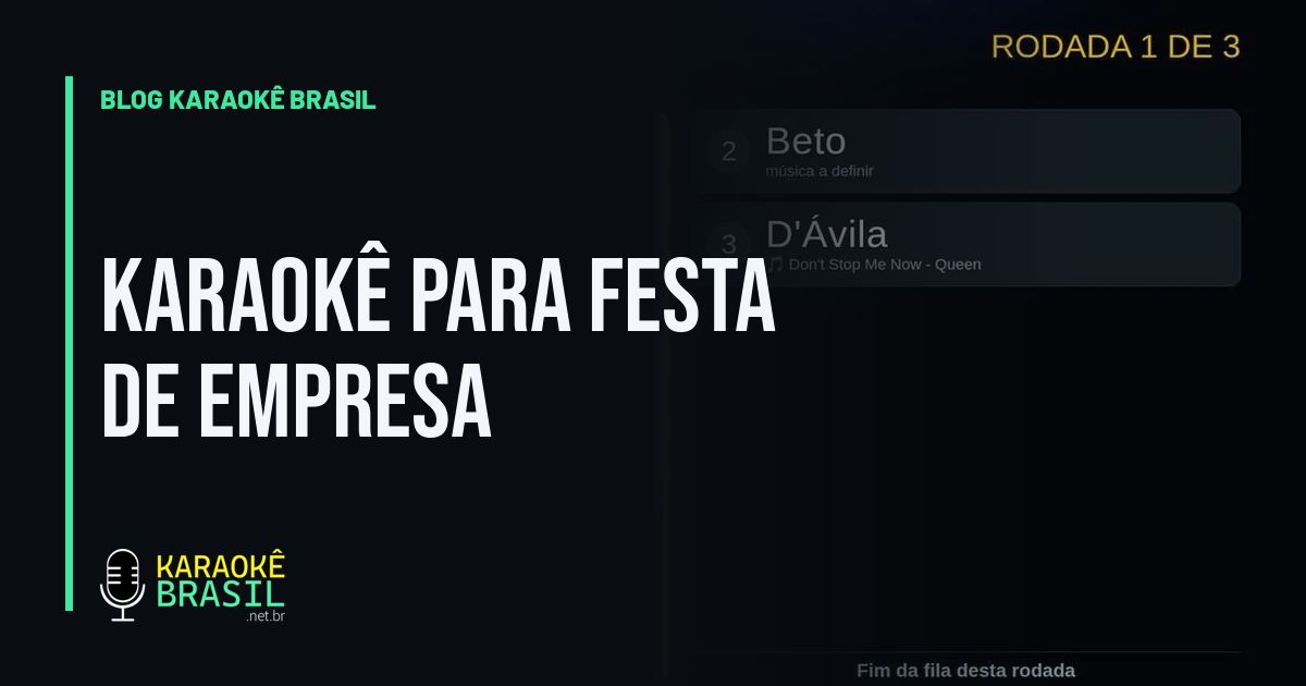 TV mostrando o próximo cantor em destaque e a fila da rodada entre uma música e outra